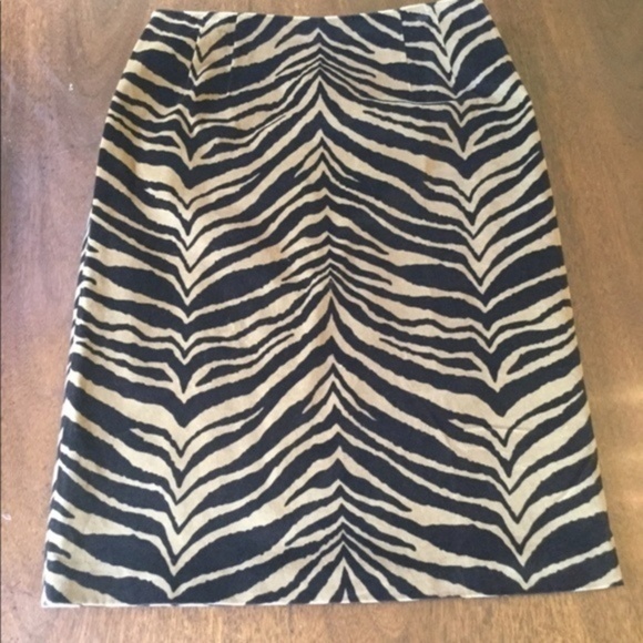 Talbots Velvet Zebra Print Pencil Skirt 10 - Picture 8 of 8